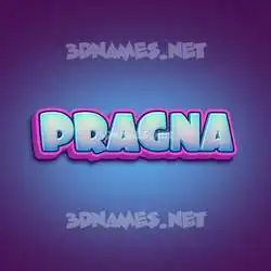 pragna in Phat Purple style - 3D name wallpaper