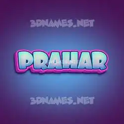 prahar in Phat Purple style - 3D name wallpaper