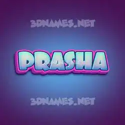 prasha in Phat Purple style - 3D name wallpaper