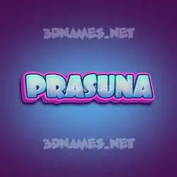 prasuna in Phat Purple style - 3D name wallpaper
