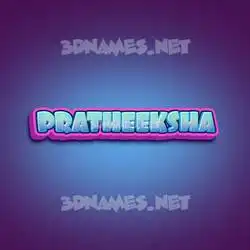 pratheeksha in Phat Purple style - 3D name wallpaper