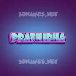 prathibha in Phat Purple style - 3D name wallpaper