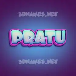 pratu in Phat Purple style - 3D name wallpaper