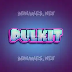 pulkit in Phat Purple style - 3D name wallpaper