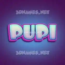 pupi in Phat Purple style - 3D name wallpaper