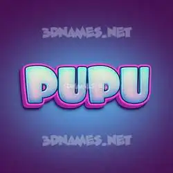 pupu in Phat Purple style - 3D name wallpaper