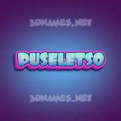 puseletso in Phat Purple style - 3D name wallpaper