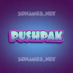 pushpak in Phat Purple style - 3D name wallpaper