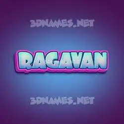 ragavan in Phat Purple style - 3D name wallpaper