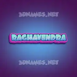 raghavendra in Phat Purple style - 3D name wallpaper