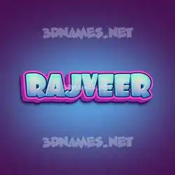 rajveer in Phat Purple style - 3D name wallpaper