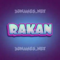 rakan in Phat Purple style - 3D name wallpaper