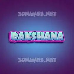 rakshana in Phat Purple style - 3D name wallpaper