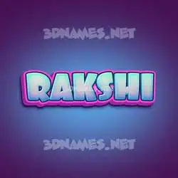rakshi in Phat Purple style - 3D name wallpaper