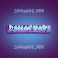 ramachari in Phat Purple style - 3D name wallpaper