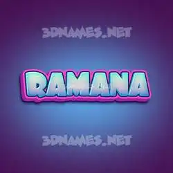 ramana in Phat Purple style - 3D name wallpaper