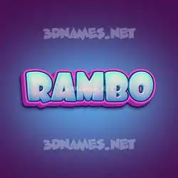 rambo in Phat Purple style - 3D name wallpaper