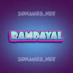 ramdayal in Phat Purple style - 3D name wallpaper