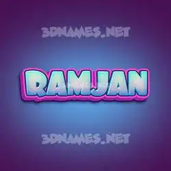 ramjan in Phat Purple style - 3D name wallpaper