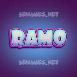 ramo in Phat Purple style - 3D name wallpaper