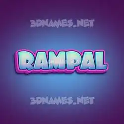 rampal in Phat Purple style - 3D name wallpaper