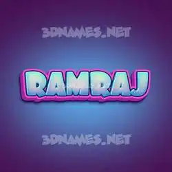 ramraj in Phat Purple style - 3D name wallpaper