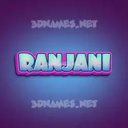 ranjani in Phat Purple style - 3D name wallpaper
