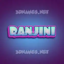ranjini in Phat Purple style - 3D name wallpaper