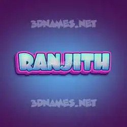 ranjith in Phat Purple style - 3D name wallpaper
