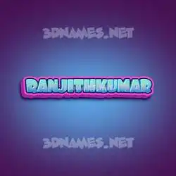 ranjithkumar in Phat Purple style - 3D name wallpaper