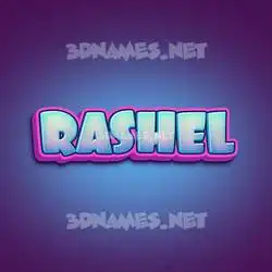 rashel in Phat Purple style - 3D name wallpaper