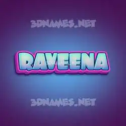 raveena in Phat Purple style - 3D name wallpaper