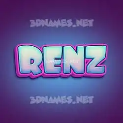 renz in Phat Purple style - 3D name wallpaper