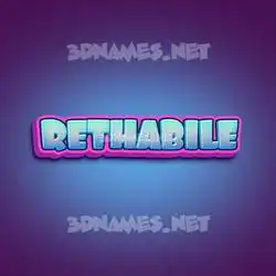 rethabile in Phat Purple style - 3D name wallpaper