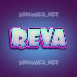 reva in Phat Purple style - 3D name wallpaper