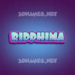 riddhima in Phat Purple style - 3D name wallpaper