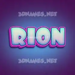 rion in Phat Purple style - 3D name wallpaper