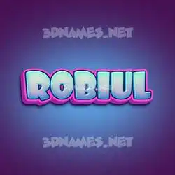 robiul in Phat Purple style - 3D name wallpaper