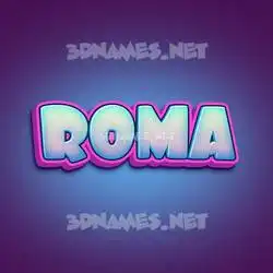 roma in Phat Purple style - 3D name wallpaper