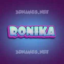 ronika in Phat Purple style - 3D name wallpaper