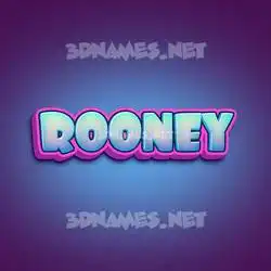 rooney in Phat Purple style - 3D name wallpaper