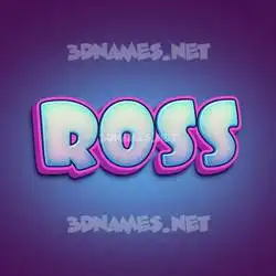 ross in Phat Purple style - 3D name wallpaper