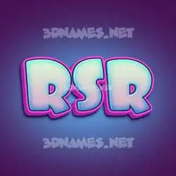 rsr in Phat Purple style - 3D name wallpaper