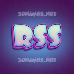 rss in Phat Purple style - 3D name wallpaper