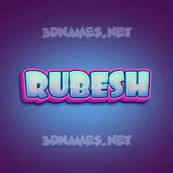 rubesh in Phat Purple style - 3D name wallpaper