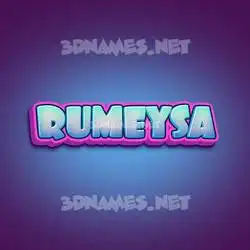 rumeysa in Phat Purple style - 3D name wallpaper