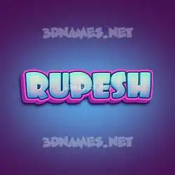 rupesh in Phat Purple style - 3D name wallpaper