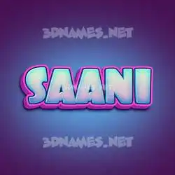 saani in Phat Purple style - 3D name wallpaper