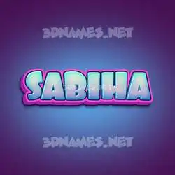 sabiha in Phat Purple style - 3D name wallpaper
