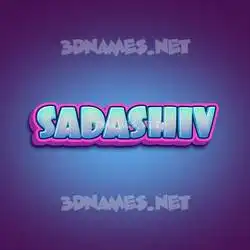 sadashiv in Phat Purple style - 3D name wallpaper